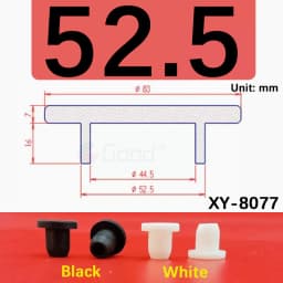 White Round Silicone Rubber Plug Rubber Seal Hole Plugs Cover Hollow Blanking End Cap Dust Stopper 6.8mm~68.6mm Size