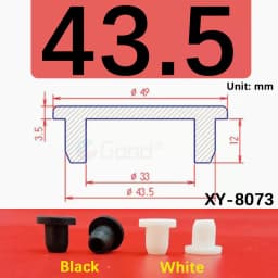 White Round Silicone Rubber Plug Rubber Seal Hole Plugs Cover Hollow Blanking End Cap Dust Stopper 6.8mm~68.6mm Size