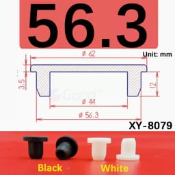 White Round Silicone Rubber Plug Rubber Seal Hole Plugs Cover Hollow Blanking End Cap Dust Stopper 6.8mm~68.6mm Size