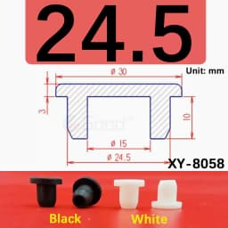 White Round Silicone Rubber Plug Rubber Seal Hole Plugs Cover Hollow Blanking End Cap Dust Stopper 6.8mm~68.6mm Size
