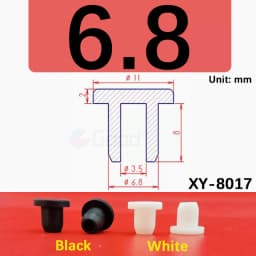 White Round Silicone Rubber Plug Rubber Seal Hole Plugs Cover Hollow Blanking End Cap Dust Stopper 6.8mm~68.6mm Size