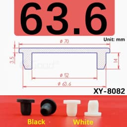 White Round Silicone Rubber Plug Rubber Seal Hole Plugs Cover Hollow Blanking End Cap Dust Stopper 6.8mm~68.6mm Size