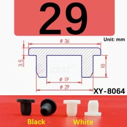 White Round Silicone Rubber Plug Rubber Seal Hole Plugs Cover Hollow Blanking End Cap Dust Stopper 6.8mm~68.6mm Size