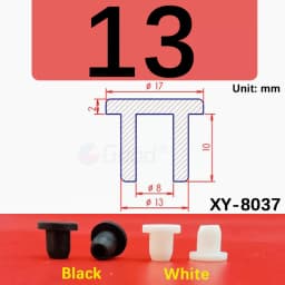White Round Silicone Rubber Plug Rubber Seal Hole Plugs Cover Hollow Blanking End Cap Dust Stopper 6.8mm~68.6mm Size