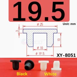 White Round Silicone Rubber Plug Rubber Seal Hole Plugs Cover Hollow Blanking End Cap Dust Stopper 6.8mm~68.6mm Size