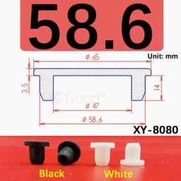 White Round Silicone Rubber Plug Rubber Seal Hole Plugs Cover Hollow Blanking End Cap Dust Stopper 6.8mm~68.6mm Size