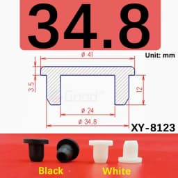 White Round Silicone Rubber Plug Rubber Seal Hole Plugs Cover Hollow Blanking End Cap Dust Stopper 6.8mm~68.6mm Size