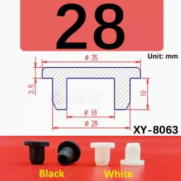 White Round Silicone Rubber Plug Rubber Seal Hole Plugs Cover Hollow Blanking End Cap Dust Stopper 6.8mm~68.6mm Size