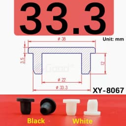 White Round Silicone Rubber Plug Rubber Seal Hole Plugs Cover Hollow Blanking End Cap Dust Stopper 6.8mm~68.6mm Size