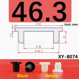 White Round Silicone Rubber Plug Rubber Seal Hole Plugs Cover Hollow Blanking End Cap Dust Stopper 6.8mm~68.6mm Size