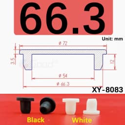 White Round Silicone Rubber Plug Rubber Seal Hole Plugs Cover Hollow Blanking End Cap Dust Stopper 6.8mm~68.6mm Size