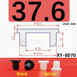 White Round Silicone Rubber Plug Rubber Seal Hole Plugs Cover Hollow Blanking End Cap Dust Stopper 6.8mm~68.6mm Size