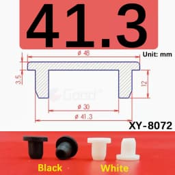 White Round Silicone Rubber Plug Rubber Seal Hole Plugs Cover Hollow Blanking End Cap Dust Stopper 6.8mm~68.6mm Size