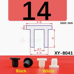 White Round Silicone Rubber Plug Rubber Seal Hole Plugs Cover Hollow Blanking End Cap Dust Stopper 6.8mm~68.6mm Size