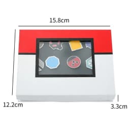 Gym Badges Box Set Kanto Johto Hoenn Sinnoh Unova Kalos Orange Islands Pins Brooches Collectible Toys for Gift