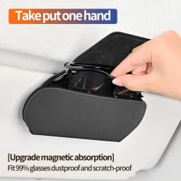 Magnetic Suction Car Glasses Case Car Sun Visor Storage Holder Car Interior High-end Sunglasses Box Auto Interior Accessories