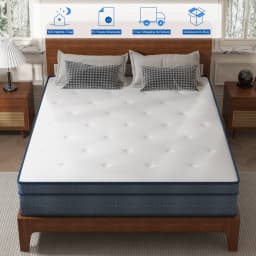 Single/Small Double/Double/King Size 10.24" Pocket Spring Mattress-in-a-Box | Medium-Firm Support | Motion Control & Pressure Re