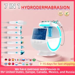 Hydrofacial 7 In 1 Professional Portable Dermabrasion Smart Ice Blue Facial Treatment Machine Latest Skin Rejuvenation Device.