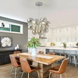 Modern Bubble Cluster Chandelier, 3-Light Dimmable Glass Globe Pendant