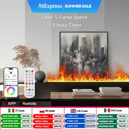 3D Atomizing Fireplace For Living Room Multi-color Fake Flame Electronic Fireplace Home Remote Control Water Steam Fireplace