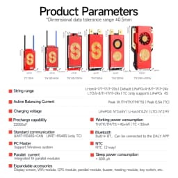 Daly Smart Active BMS 4s LiFePO4 8s 24V 16s 100A 150A 40A 60A 200A 12V 48V LiFePO4 1A Active Balance with UART RS485 WiFi Key