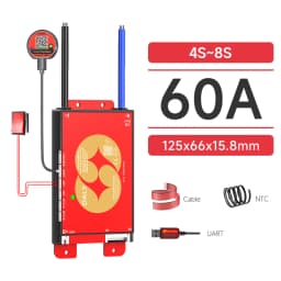 Daly Smart Active BMS 4s LiFePO4 8s 24V 16s 100A 150A 40A 60A 200A 12V 48V LiFePO4 1A Active Balance with UART RS485 WiFi Key