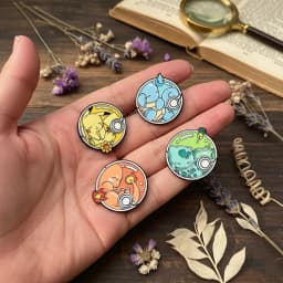 4pcs Kawaii Japanese Cartoon Enamel Pins Anime Style Metal Brooches Aesthetic Backpack Decor Badges Fan Collectible Accessories