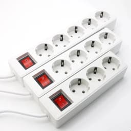 2/3/4 Multiple Sockets EU Plug with ON/OFF Switch 2M Extension Cord European Standard Adapter Expansion Socket Power Converter