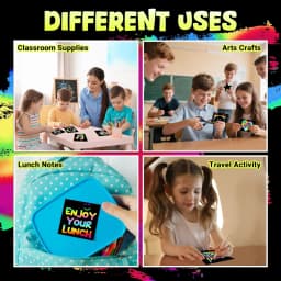 50-150 Pcs Rainbow Scratch Paper Art Notes Kids DIY Crafts Easter Basket Stuffers Girls Boy Classroom Prize Gift School Activity