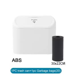 Car Trash Can (with Lid) Contains 1/2/3 Garbage Bags, Small Car Trash Can, Leak-proof Mini Car Accessories