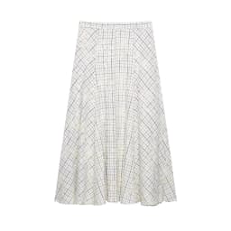 TFAFXY 2026 Summer Bow Plaid Embroidered Blouse Women Sets A-line Midi Long Skirt Suits Y2K