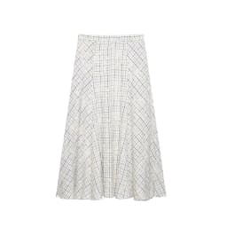 TFAFXY 2026 Summer Bow Plaid Embroidered Blouse Women Sets A-line Midi Long Skirt Suits Y2K