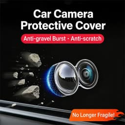 Car Camera Lens Transparent Protector Cover Universal Front Bumper Camera 360° All-Round Lens Guard PC Lens Protector Cover Kit