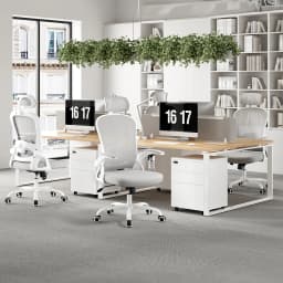 Farini Ergonomic Office Chair with Adjustable Lumbar Support & Headrest, High Back Executive Chair with Flip-Up Arms