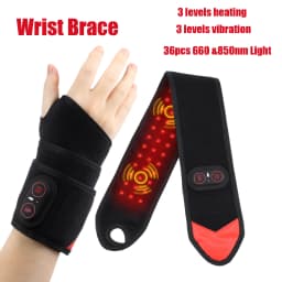 Electric Ankle Wrist Massager 5-Level Infrared Hot Compress 3 Vibration Physiotherapy Modes Fits Left/Right Ankle Hand