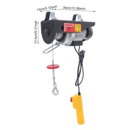 550W Electric Hoist with Wired Control, 18m Steel Wire & Dual Mode Double Rope for Factory Construction, 250kg Load Capacity