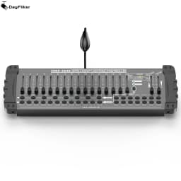 DayFlicker Black DMX and MIDI Operator 384 Channel Light Controller for Live Concerts KTV DJs Clubs