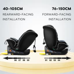 Reecle I-Size 360 Swivel Baby Car Seat, 40-150cm (0-12 Years), Compatible with ISOFIX