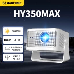 Magcubic HY350Max 900ANSI Android 14 Auto Focus Projector Support 8K Native 1080P with Wifi6 BT5.4 16G Allwinner H726 Portable