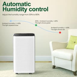 OYAJIA 12L Dehumidifier For Mould and Moisture Extraction Quiet 36dB with Wheels