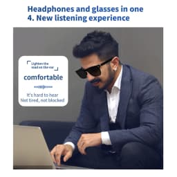 Smart Glasses AI Voice Assistant Camera Glasses BT Audio Glasses (Sunglasses)