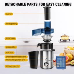 Centrifugal fruit and vegetable juicer, 65mm wide-mouth design, 1000W, rapid juicing, 500ml juice cup