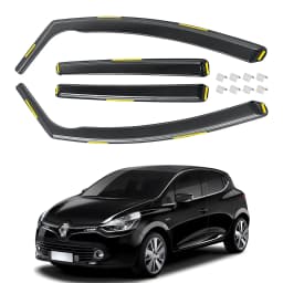 4pcs Wind Deflectors Tinted For Renault Clio MK4 2012-2019 5-Door Hatchback UK
