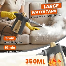 SUPERLEX Handheld Steam Cleaner 1050W 12-In-1 Multi Purpose Portable Steam Cleaning Machine, 350ML Tank High Temperature Chemical-Free Steamer with 12 Piece Accessories, For Kitchen Sofa Carpet Window Home & Car Deep Cleaning