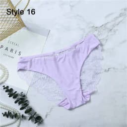 Fashion Women's Sexy Lace Panties Seamless Underwear Leopard Ice Silk for Girl Bikini Cotton Crotch Transparent Lingerie