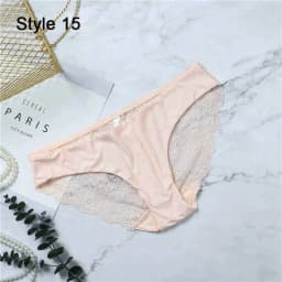 Fashion Women's Sexy Lace Panties Seamless Underwear Leopard Ice Silk for Girl Bikini Cotton Crotch Transparent Lingerie