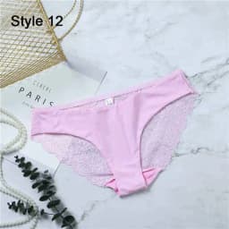 Fashion Women's Sexy Lace Panties Seamless Underwear Leopard Ice Silk for Girl Bikini Cotton Crotch Transparent Lingerie