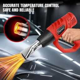 2000W Heat Gun Kit, 300°C/600°C Dual Temperature with 4 Nozzles – For Shrink Wrapping, Paint Stripping & DIY Craf