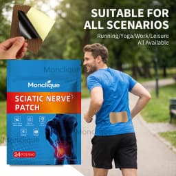 24-72Pcs Monclique Mugwort Warming Patch for Waist Hip Thigh Comfort Daily Body Care Warm Sticker Relaxation Care Pads