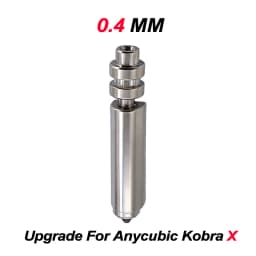 High Precision Bimetal Nickel Plated Replacement Nozzle for Anycubic Kobra X Hardened SteelOne-Piece Hotend for 3D Printer Parts